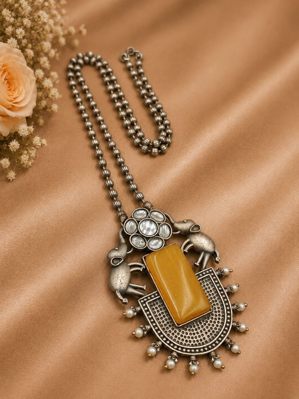 Unique Elephant Necklace Traditional Design for Stunning Look 3 Unique Elephant Necklace stylish brass jewelry design