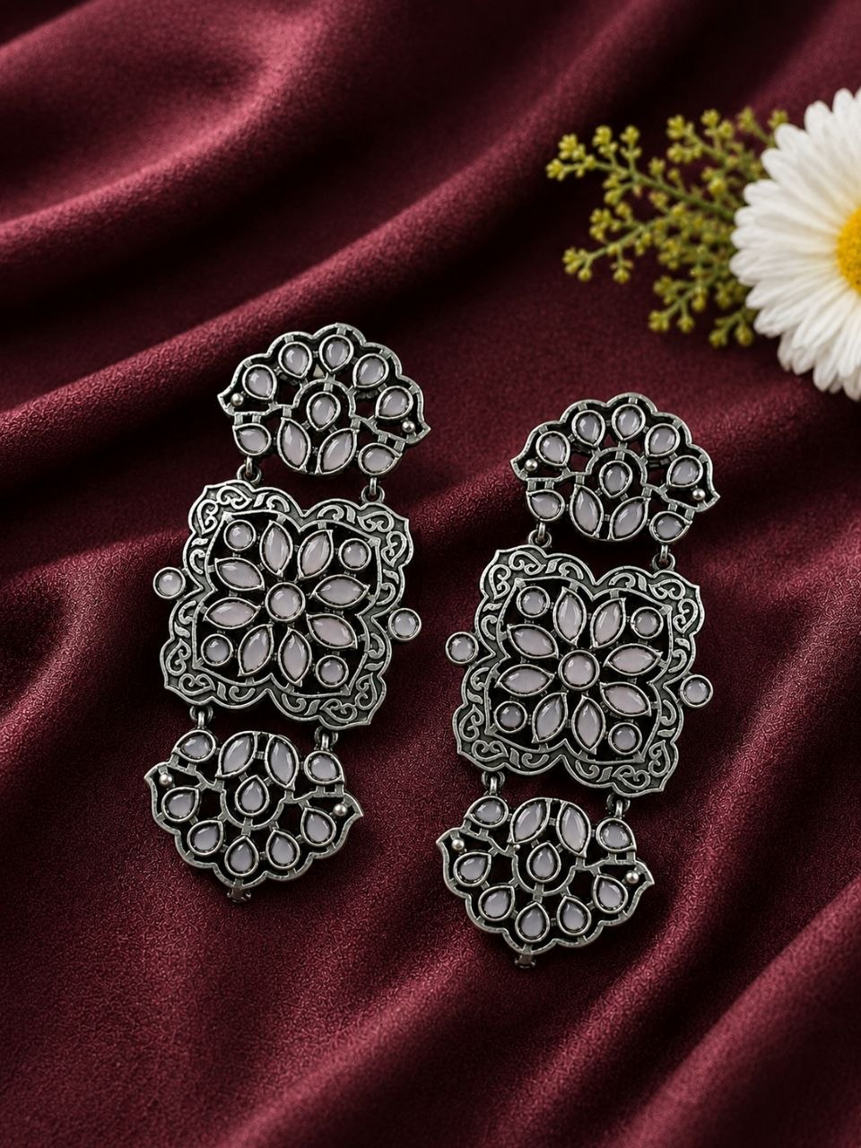 Unique Silver Earring Elegant Design for Beautiful Fashion Wear 4 Unique Silver Earring stylish brass jewelry design