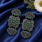 Unique Silver Earring Elegant Design for Beautiful Fashion Wear - "Mint"