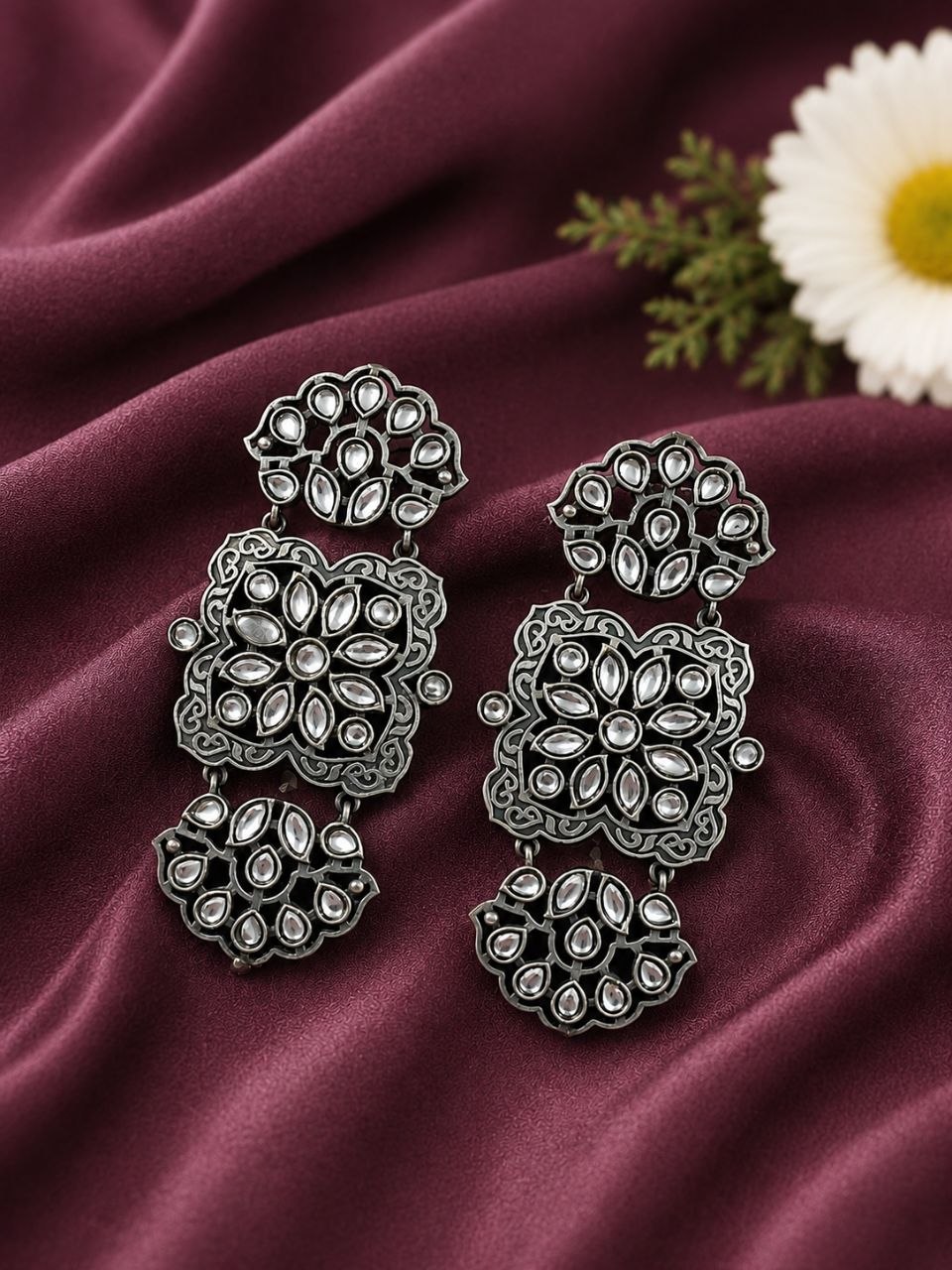 Unique Silver Earring Elegant Design for Beautiful Fashion Wear 7 Unique Silver Earring stylish brass jewelry design