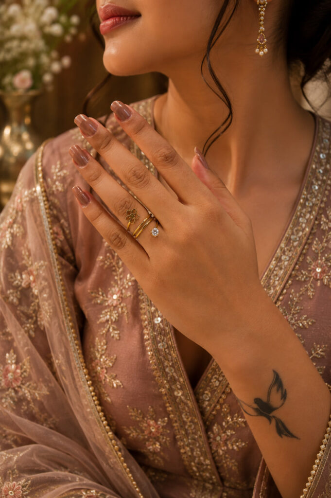Anti Tarnish Rings Premium Look Adjustable Finger Ring