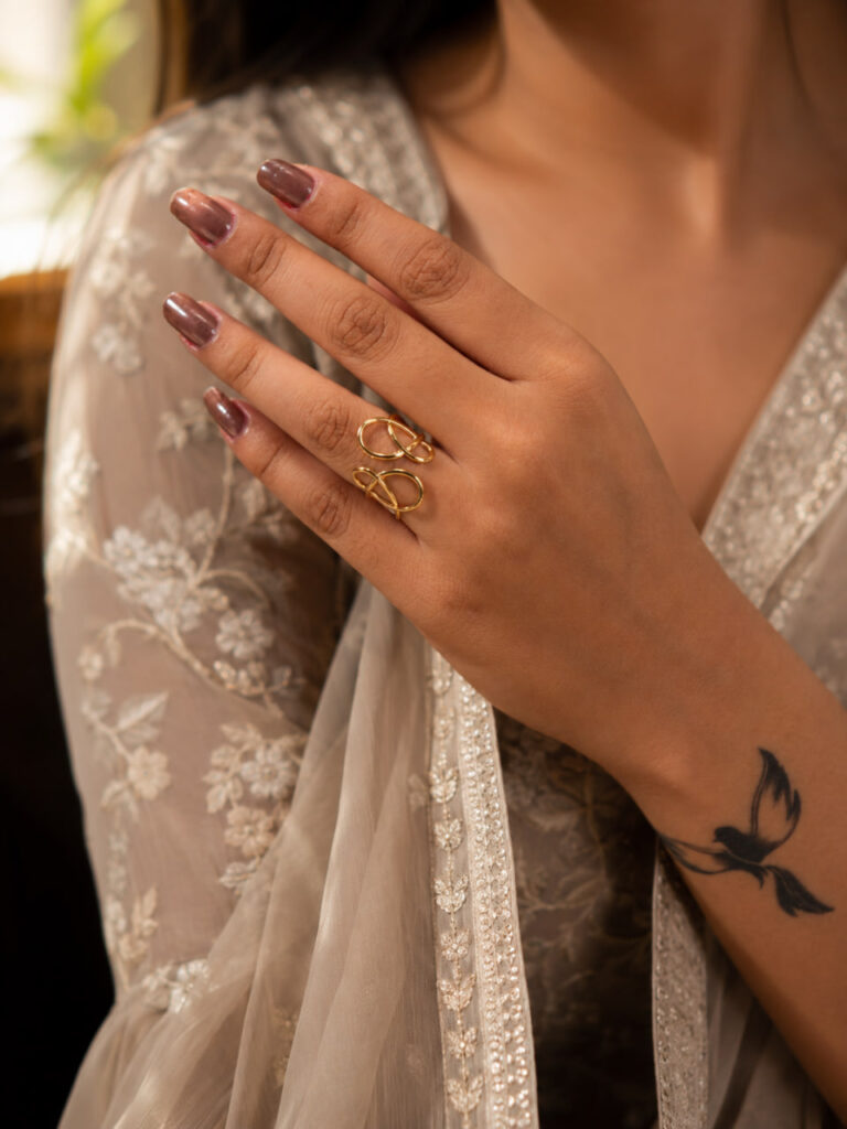 Anti Tarnish Rings Elegant Open Adjustable Ring