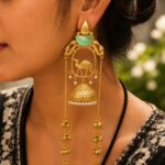 Unique Camel Kashmiri Earring Traditional Jewelry for Festive & Cultural Wear