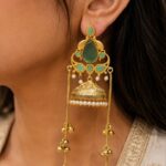 Gold Plated Peacock Kashmiri Earring Traditional Jewelry for Festive & Wedding Wear - "MInt"