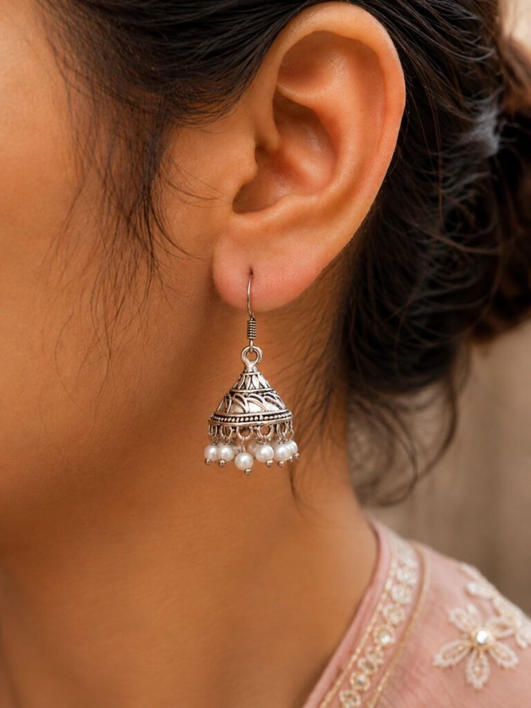Jhumki Hook Earring Vintage Design for Party & Special Occasion