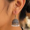 Oxidized Jhumka Earring elegant vintage ethnic jewelry design