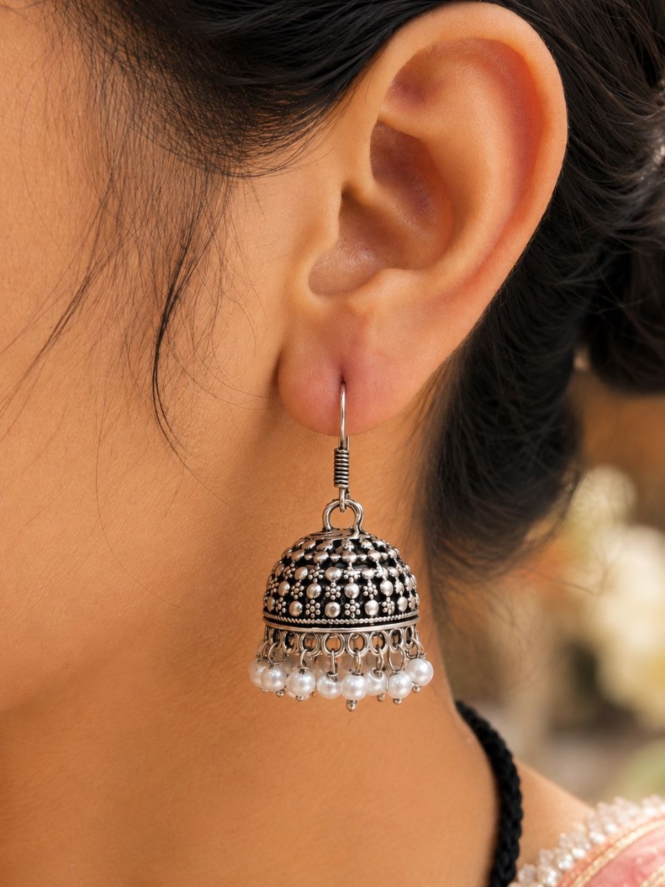 Oxidized Jhumka Earring Vintage Jewelry for Ethnic, Festive & Everyday Wear 1 Oxidized Jhumka Earring elegant vintage ethnic jewelry design