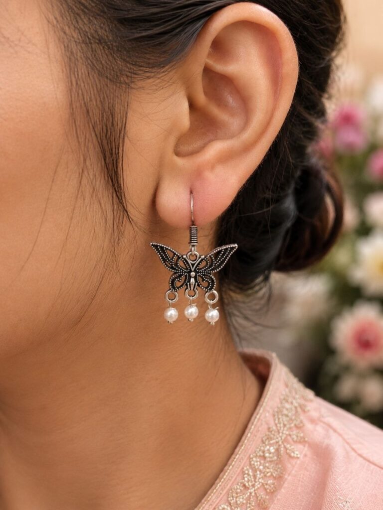 Butterfly Hook Earring Minimal Jewelry for Party & Casual Wear