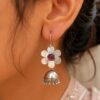 Floral Jhumki Hook Earring Ethnic Jewelry for Festivals & Special Occasion 6 Floral Jhumki Hook Earring elegant flower inspired jewelry design