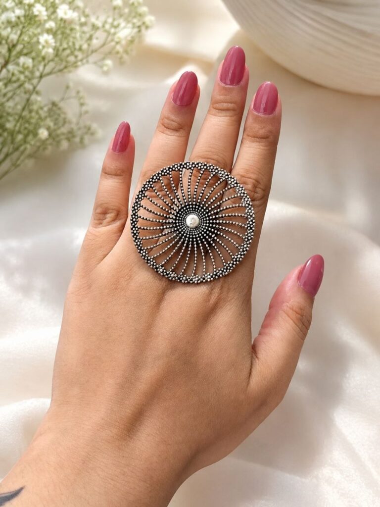 Vintage Floral Ring Antique Jewelry for Everyday & Festive Wear