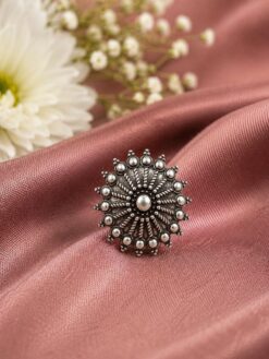 Silver Floral Ring elegant flower-inspired jewelry design