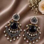 Bulk 44 Bird Two Tone Earring Traditional Jewelry for Weddings, Festivals & Party Wear - "Black"