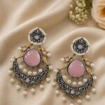 Bulk 40 Bird Two Tone Earring Traditional Jewelry for Weddings, Festivals & Party Wear - ''BabyPink''
