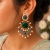 Peacock Two Tone Earring Traditional Jewelry for Weddings, Festivals & Party Wear 16 Peacock Two Tone Earring with elegant traditional two-tone jewelry design