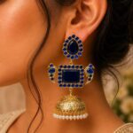 Bulk 26 Designer Peacock Kashmiri Earring Traditional Jewelry for Weddings, Festivals & Ethnic Wear - Blue