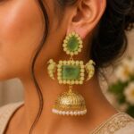 Bulk 24 Designer Peacock Kashmiri Earring Traditional Jewelry for Weddings, Festivals & Ethnic Wear - "MInt"