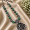 Oxidized Peacock Necklace elegant traditional ethnic jewelry design