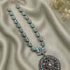 Ethnic Silver Peacock Necklace elegant traditional silver jewelry design