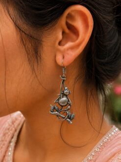 Unique Monkey Hook Earring artistic animal-inspired jewelry design