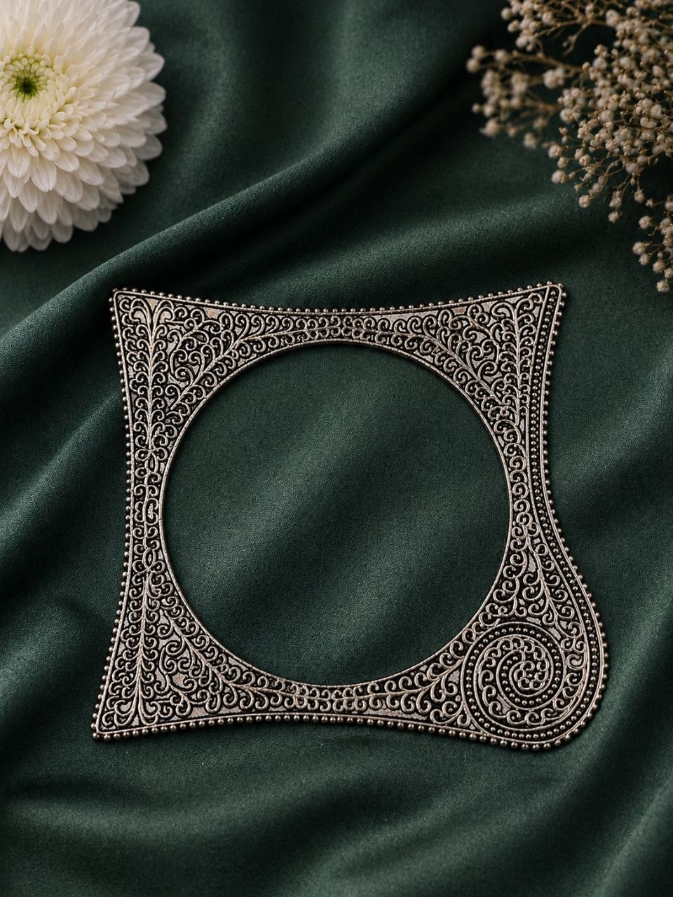 Designer Silver Bangle Traditional Jewelry for Weddings & Festive Wear