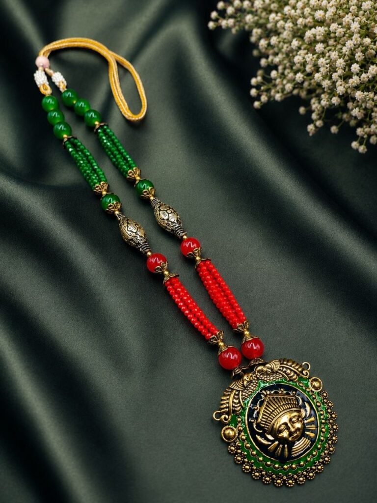 Meenakari Peacock Necklace Traditional Jewelry for Weddings, Festivals & Bridal Wear
