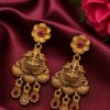 Golden Durga Maa Earring elegant divine traditional jewelry design