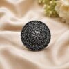 Floral Oxidized Ring elegant vintage floral jewelry design