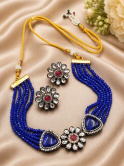 Oxidized Choker Necklace Set elegant traditional vintage jewelry design