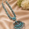 Silver Peacock Necklace elegant peacock traditional jewelry design