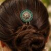 Floral Silver Hair Accessories elegant bridal floral hair jewelry