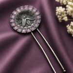 Bulk 22 Floral Silver Hair Accessories Traditional Hair Jewelry for Weddings, Festivals & Party Look - ''BabyPink''