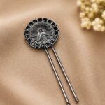 Bulk 28 Floral Silver Hair Accessories Traditional Hair Jewelry for Weddings, Festivals & Party Look - "Black"