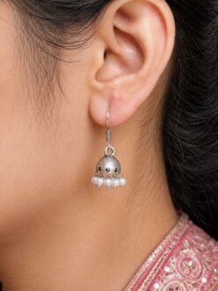 Oxidized Jhumki Earring elegant traditional vintage jewelry