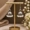 Oxidized Jhumki Earring LightWeight Jewelry for Pearl Work Detailing 4 Oxidized Jhumki Earring elegant traditional vintage jewelry