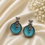 Bulk 4 Unique Leaf Stud Earring Elegant Jewelry for Everyday, Office & Party Wear - "Aqua"