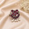 Silver Floral Ring Vintage Jewelry for Party & Festive Wear 19 Silver Floral Ring elegant floral silver jewelry design
