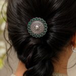 Designer Floral Hair Pin Traditional Hair Accessory for Weddings, Festivals & Party Wear