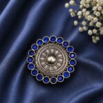 Bulk 46 Designer Floral Hair Pin Traditional Hair Accessory for Weddings, Festivals & Party Wear - Blue