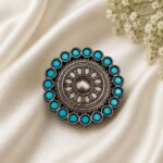 Bulk 42 Designer Floral Hair Pin Traditional Hair Accessory for Weddings, Festivals & Party Wear - "Aqua"