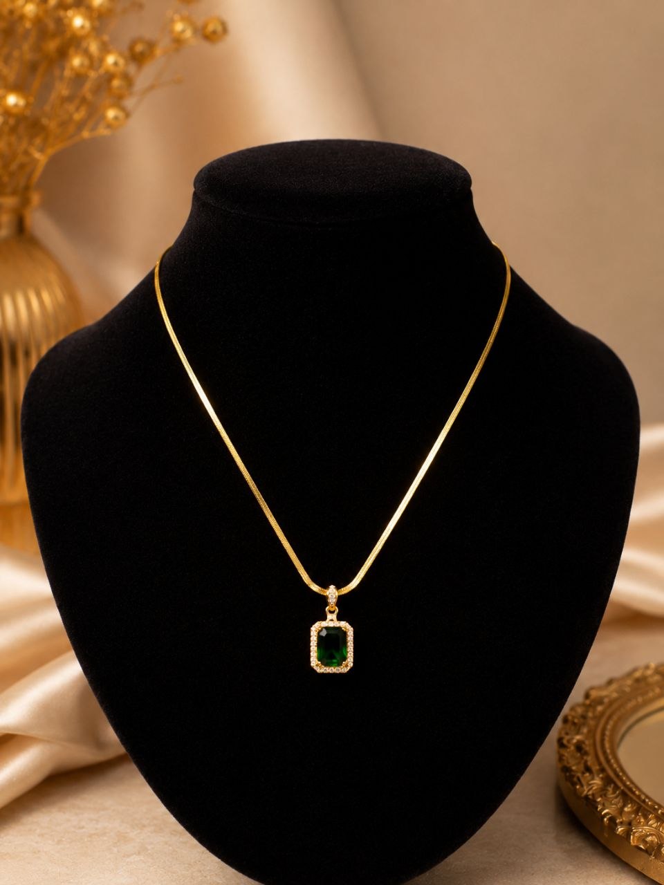 Anti Tarnish Gold Chain Pendant Premium Jewelry for Party & Special Occasion 2 Anti Tarnish Gold Chain Pendant elegant gold jewelry