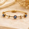 Anti Tarnish Evil Eye Bangle Premium Jewelry for Traditional & Party Wear 4 Anti Tarnish Evil Eye Bangle premium gold plated bracelet