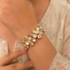 Flower Anti Tarnish Bangle premium gold plated floral jewelry