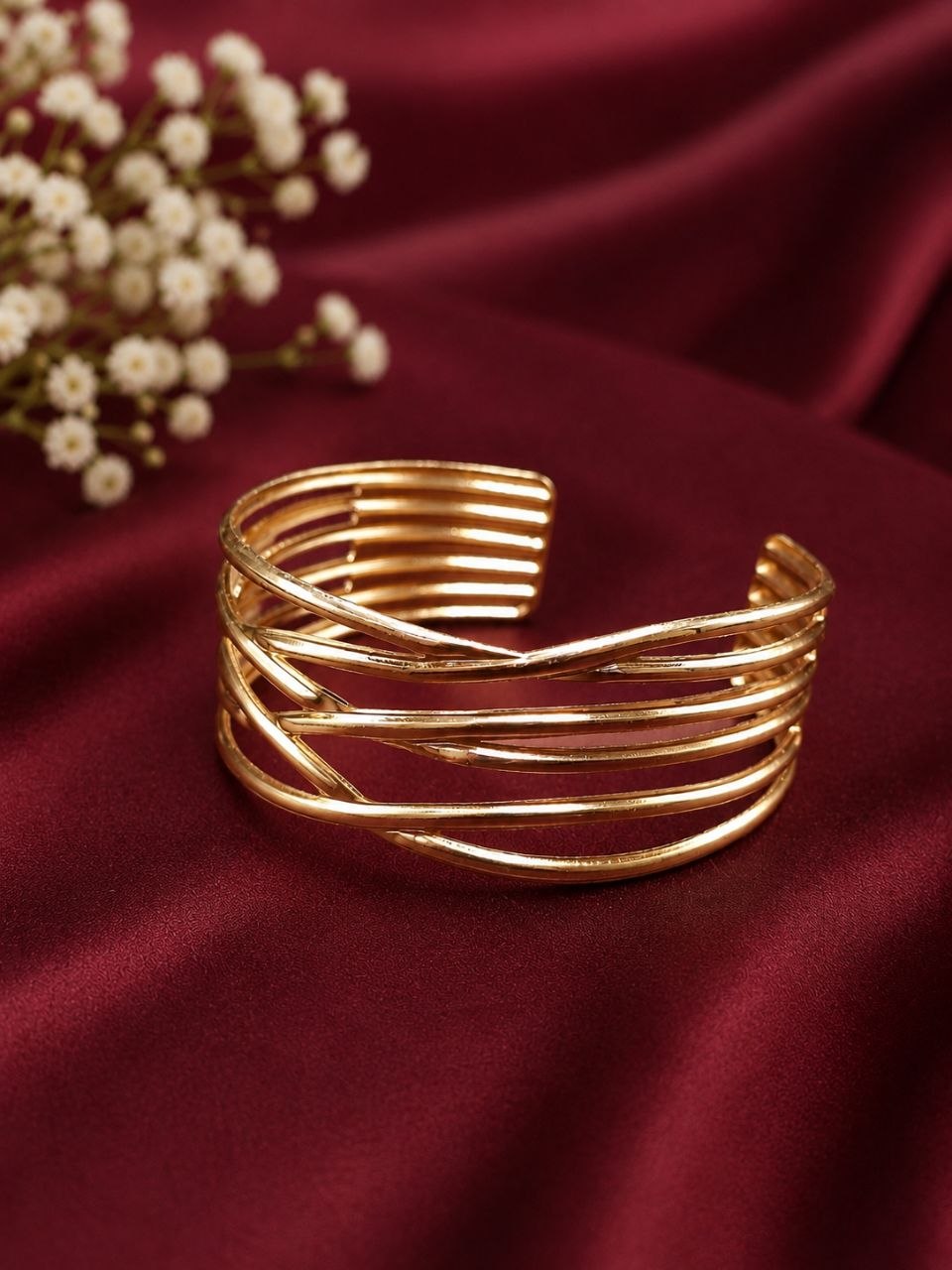 Designer Anti Tarnish Bangle Premium Gold Jewelry for Modern & Party Wear 3 Designer Anti Tarnish Bangle premium gold plated jewelry