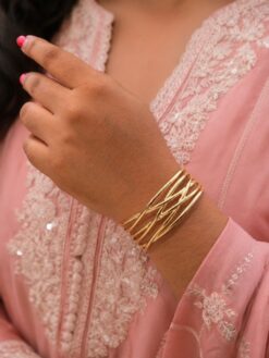 Designer Anti Tarnish Bangle premium gold plated jewelry