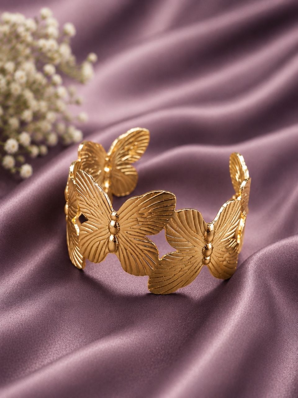 Butterfly Anti Tarnish Bangle Gold Plated Jewelry for Stylish & Party Wear 2 Butterfly Anti Tarnish Bangle premium gold plated jewelry