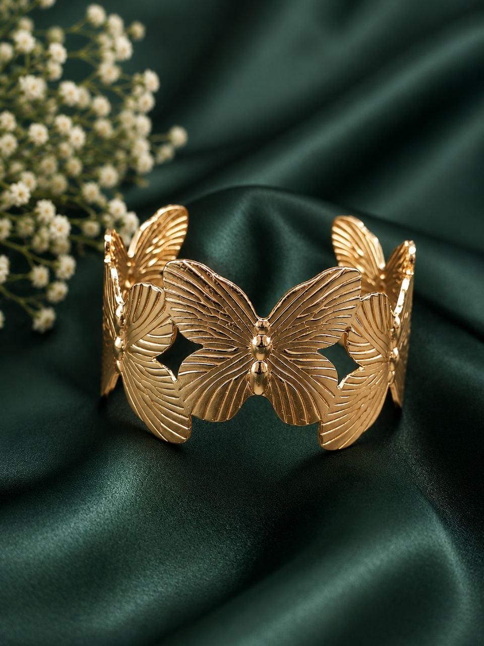 Butterfly Anti Tarnish Bangle Gold Plated Jewelry for Stylish & Party Wear 3 Butterfly Anti Tarnish Bangle premium gold plated jewelry