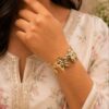 Floral Anti Tarnish Bangle premium gold plated floral jewelry