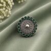 Adjustable Ethnic Ring oxidised silver traditional jewelry