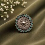 Bulk 74 Adjustable Ethnic Ring Traditional Design for Party Wear - "MInt"