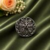 Silver Floral Ring oxidised adjustable ethnic jewelry